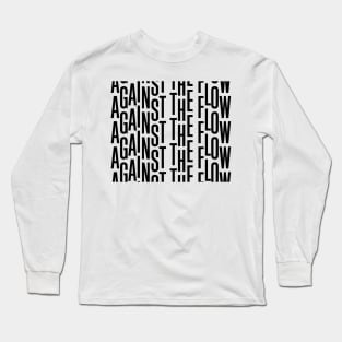 Against the Flow - black Long Sleeve T-Shirt